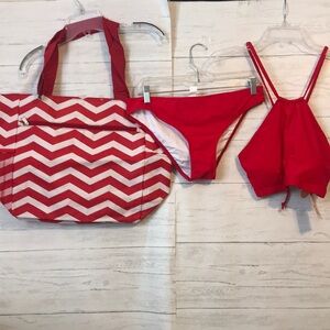 My charmo red bikini combo